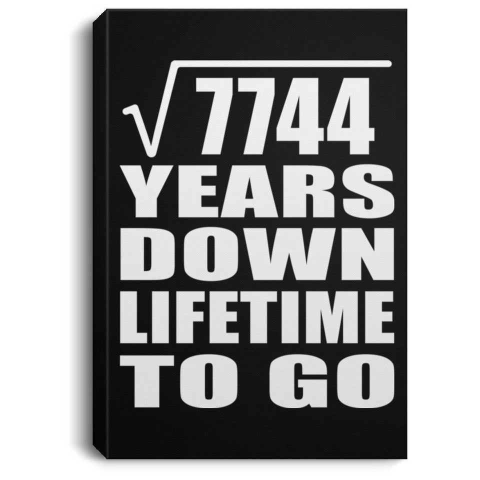88th Anniversary Square Root of 7744 Years Lifetime To Go - Canvas Portrait