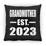 Grandmother Established EST. 2023 - Throw Pillow Black