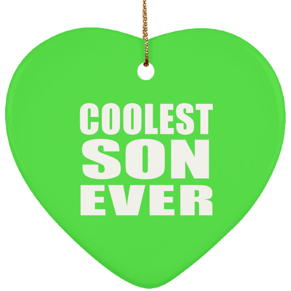 Coolest Son Ever - Heart Ornament