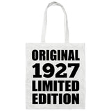 97th Birthday Original 1927 Limited Edition - Tote Bag White