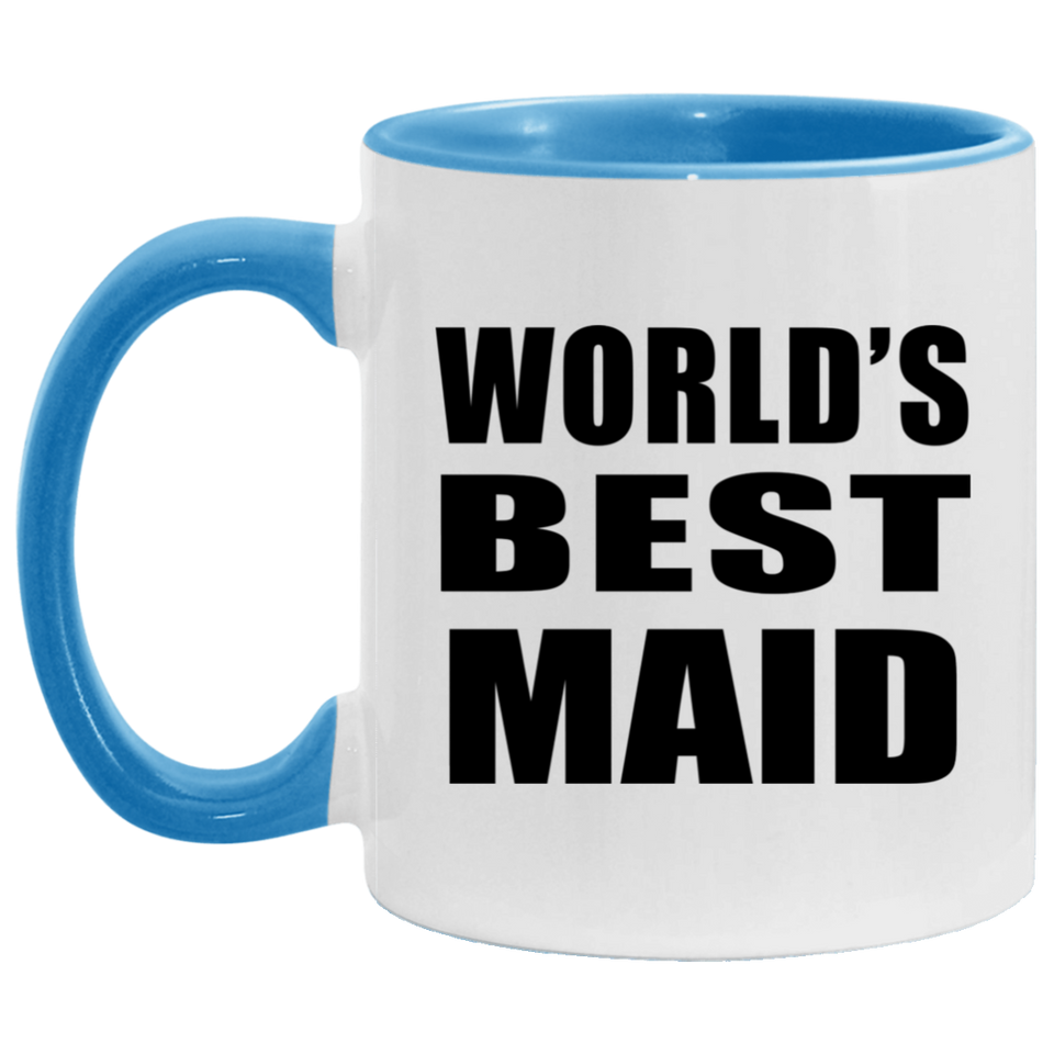 World's Best Maid - 11oz Accent Mug Blue