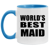 World's Best Maid - 11oz Accent Mug Blue