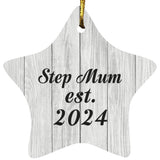 Step Mum Established Est. 2024 - Star Ornament F