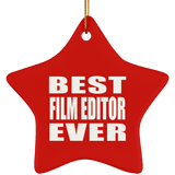 Best Film Editor Ever - Star Ornament