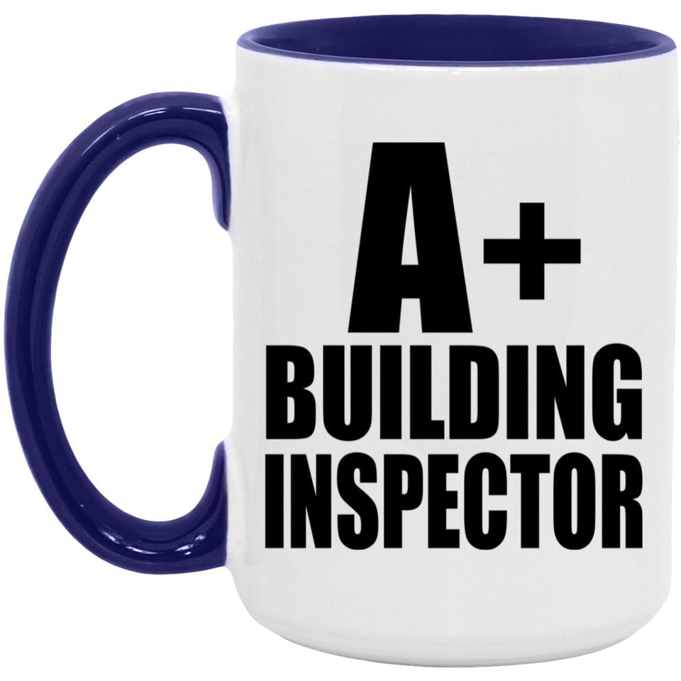 A+ Building Inspector - 15oz Accent Mug Purple