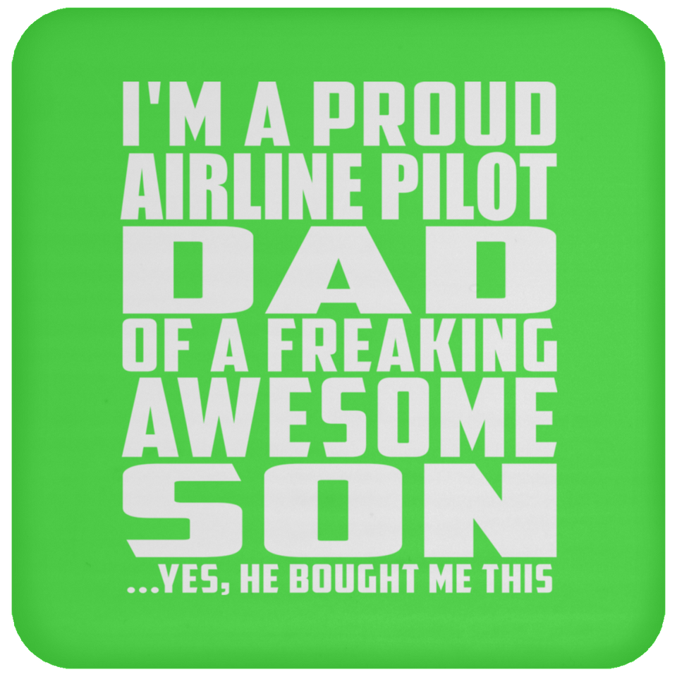 Proud Airline Pilot Dad Of Awesome Son - Drink Coaster