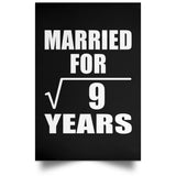 3rd Anniversary Married For Square Root of 9 Years - Poster Portrait
