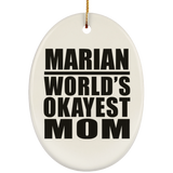 Marian World's Okayest Mom - Oval Ornament
