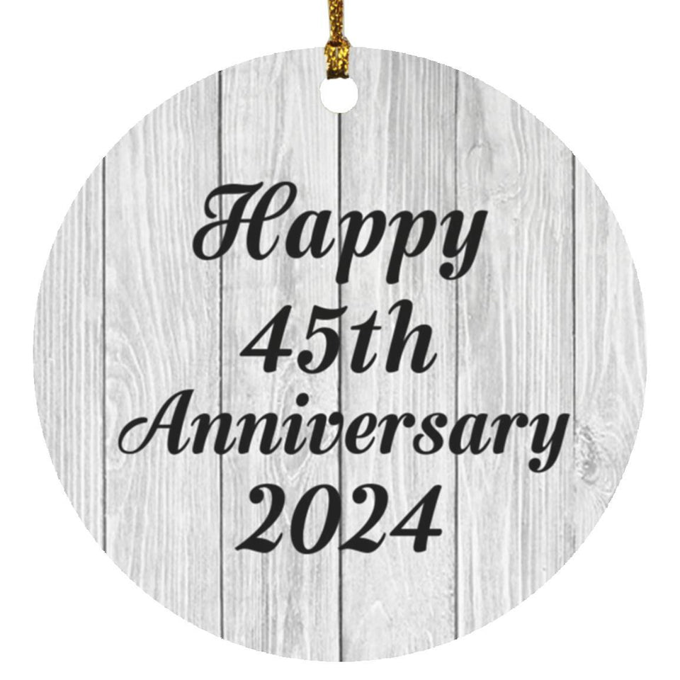 Happy 45th Anniversary 2024 - Circle Ornament F