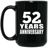 52nd Anniversary 52 Years - 15 Oz Coffee Mug Black