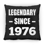 48th Birthday Legendary Since 1976 - Throw Pillow Black