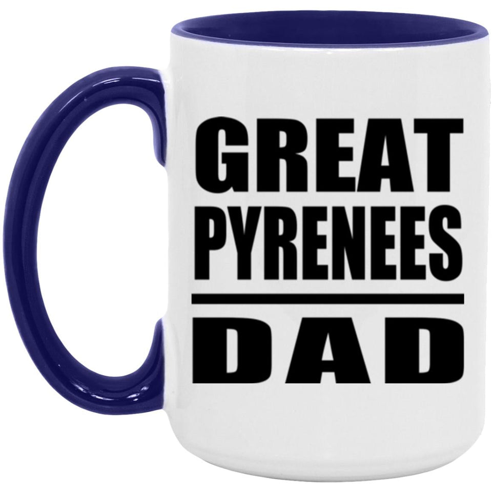 Great Pyrenees Dad - 15oz Accent Mug Purple