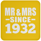 92nd Anniversary Mr & Mrs Since 1932 - Drink Coaster