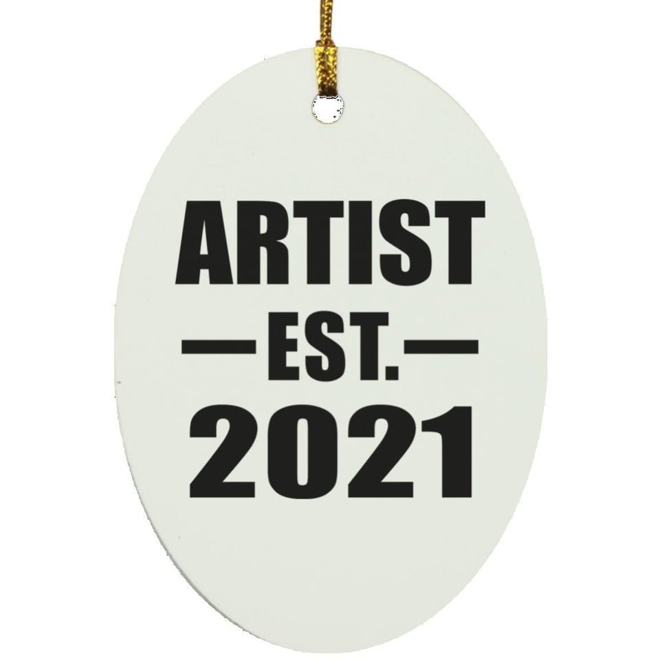 Artist Established EST. 2021 - Oval Ornament