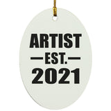 Artist Established EST. 2021 - Oval Ornament
