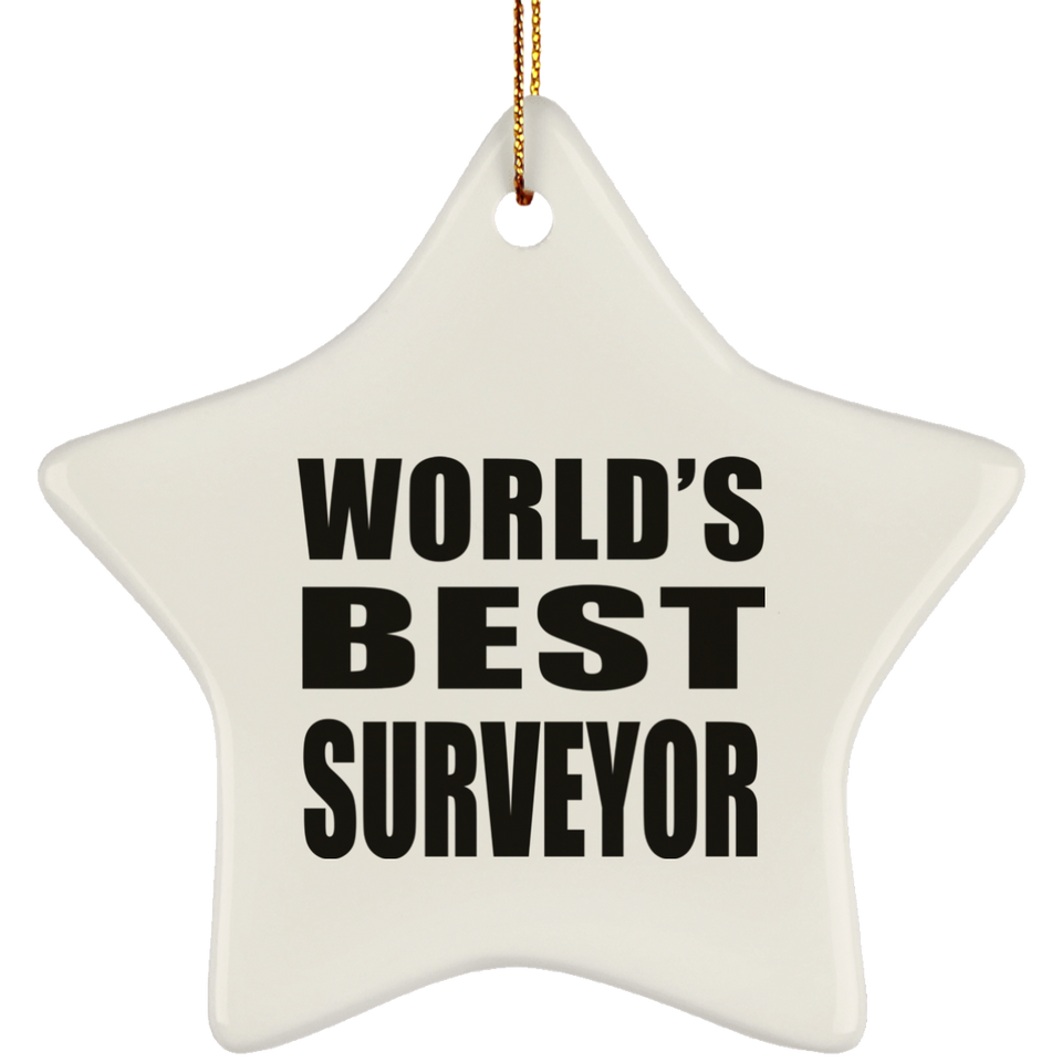 World's Best Surveyor - Star Ornament