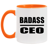 Badass CEO - 11oz Accent Mug Orange