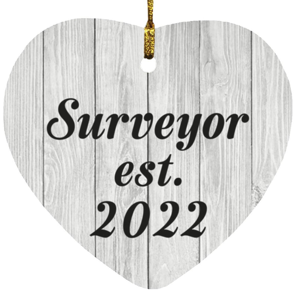 Surveyor Established Est. 2022 - Heart Ornament F