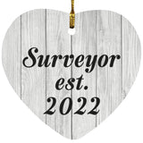 Surveyor Established Est. 2022 - Heart Ornament F