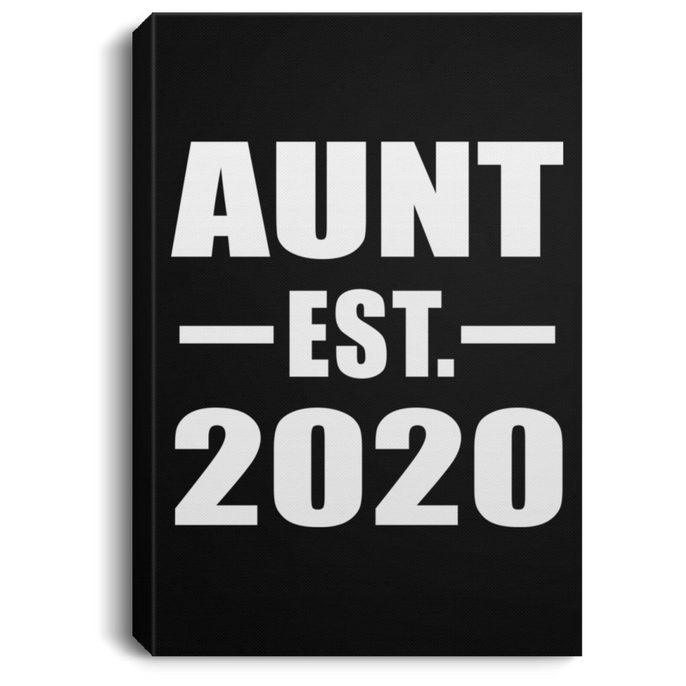 Aunt Established EST. 2020 - Canvas Portrait