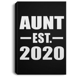 Aunt Established EST. 2020 - Canvas Portrait