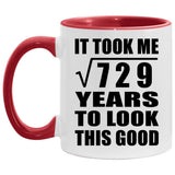 27th Birthday Took Square Root of 729 Years To Look Good - 11oz Accent Mug Red