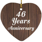 46th Anniversary 46 Years Anniversary - Heart Ornament D