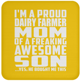 Proud Dairy Farmer Mom Of Awesome Son - Drink Coaster
