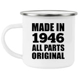 78th Birthday Made in 1946 All Parts Original - 12oz Camping Mug
