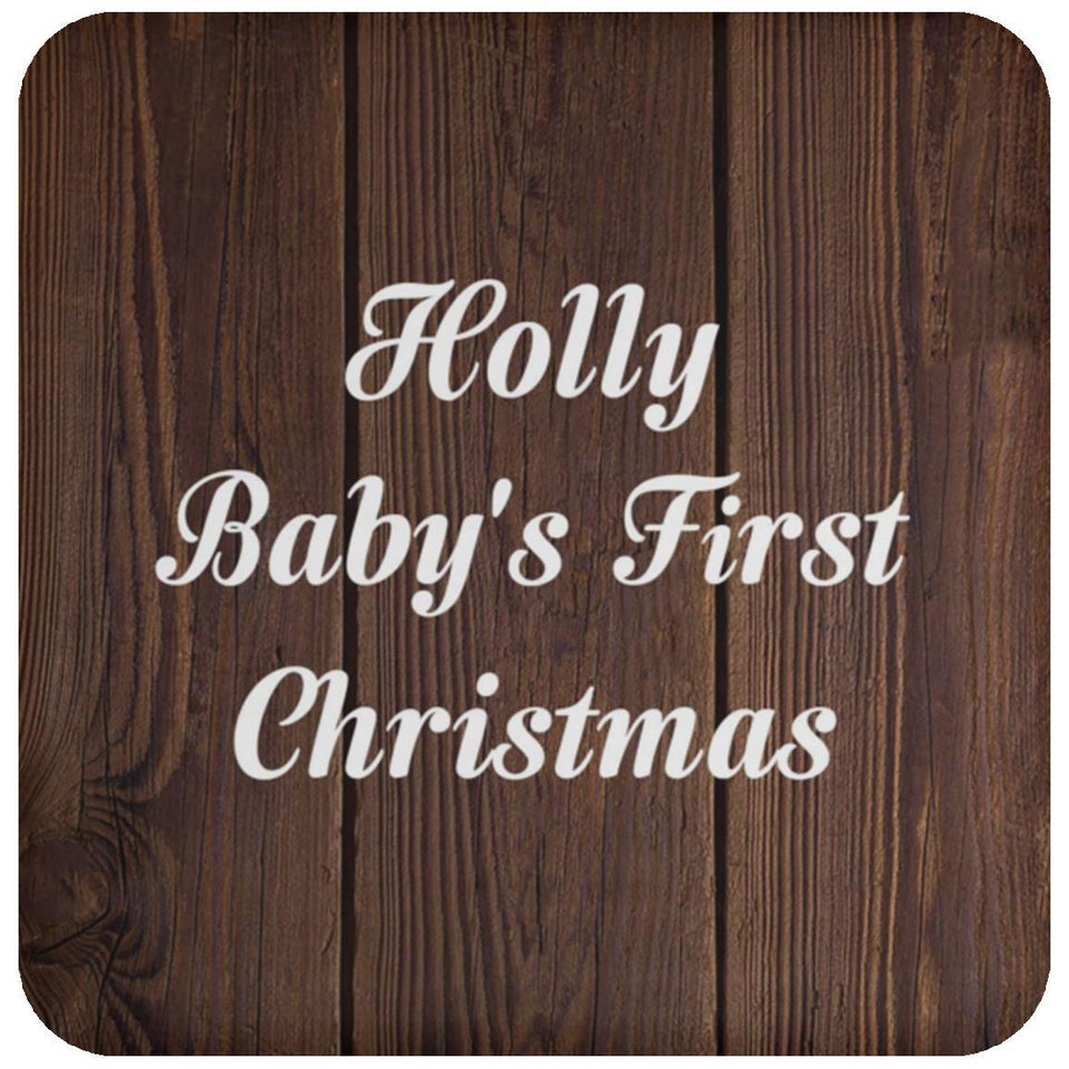 Holly Baby's First Christmas - Drink Coaster D