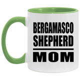 Bergamasco Shepherd Mom - 11oz Accent Mug Green