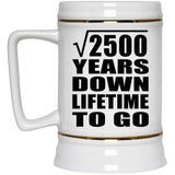 50th Anniversary Square Root of 2500 Years Lifetime To Go - Beer Stein