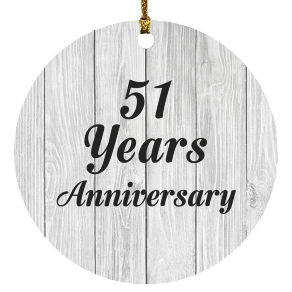 51st Anniversary 51 Years Anniversary - Circle Ornament F