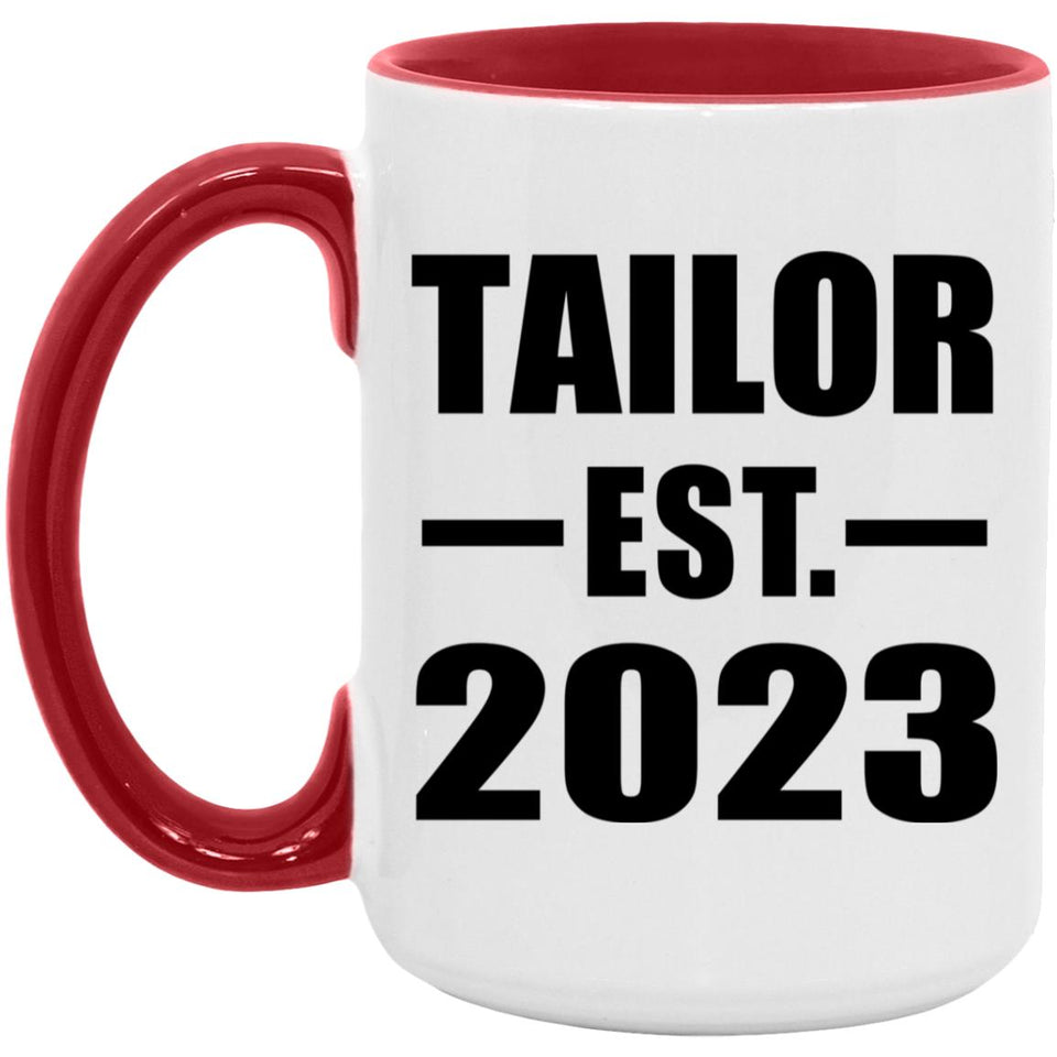 Tailor Established EST. 2023 - 15oz Accent Mug Red