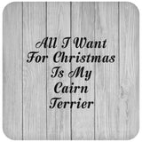 All I Want For Christmas Is My Cairn Terrier - Drink Coaster F