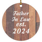 Father In Law Established Est. 2024 - Circle Ornament E