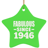 78th Birthday Fabulous Since 1946 - Star Ornament