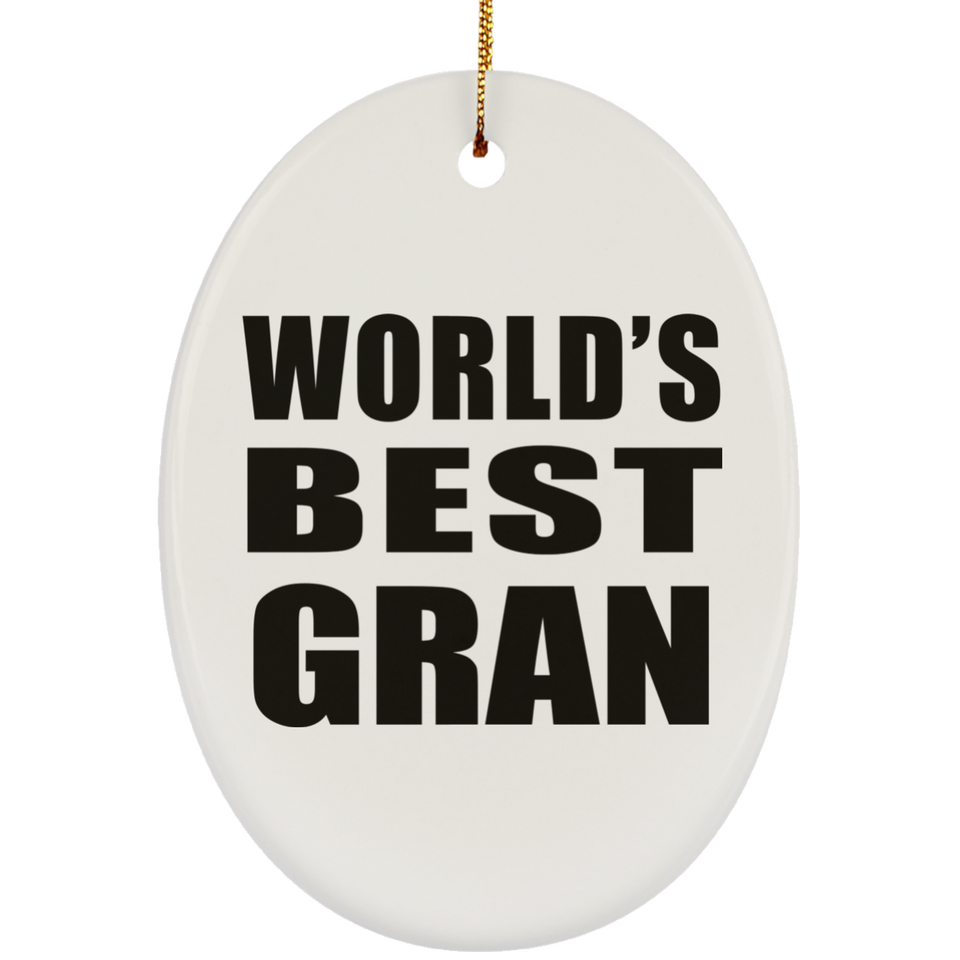 World's Best Gran - Oval Ornament