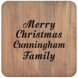 Merry Christmas Cunningham Family - Drink Coaster C