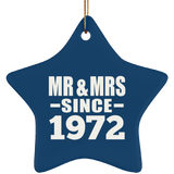 52nd Anniversary Mr & Mrs Since 1972 - Star Ornament
