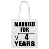2nd Anniversary Married For Square Root of 4 Years - Tote Bag White