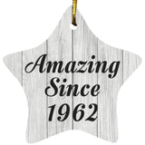 62nd Birthday Amazing Since 1962 - Star Ornament F