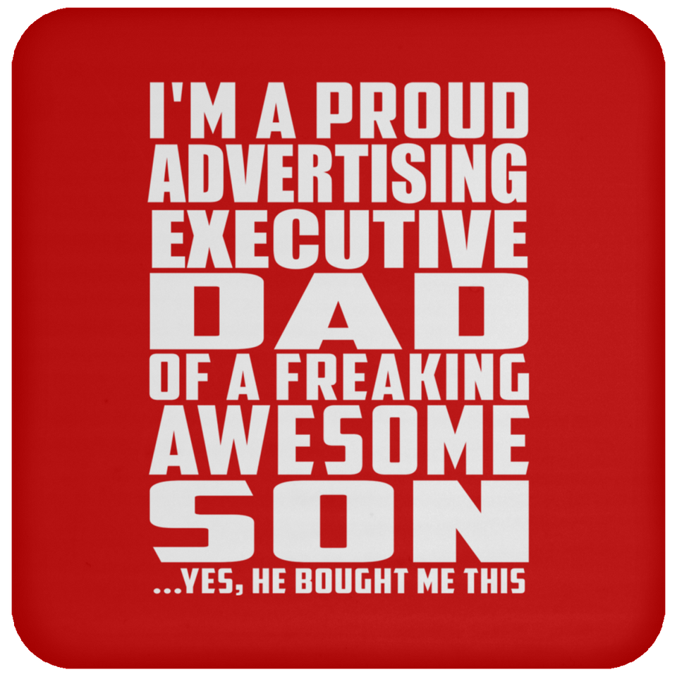 Proud Advertising Executive Dad Of Awesome Son - Drink Coaster