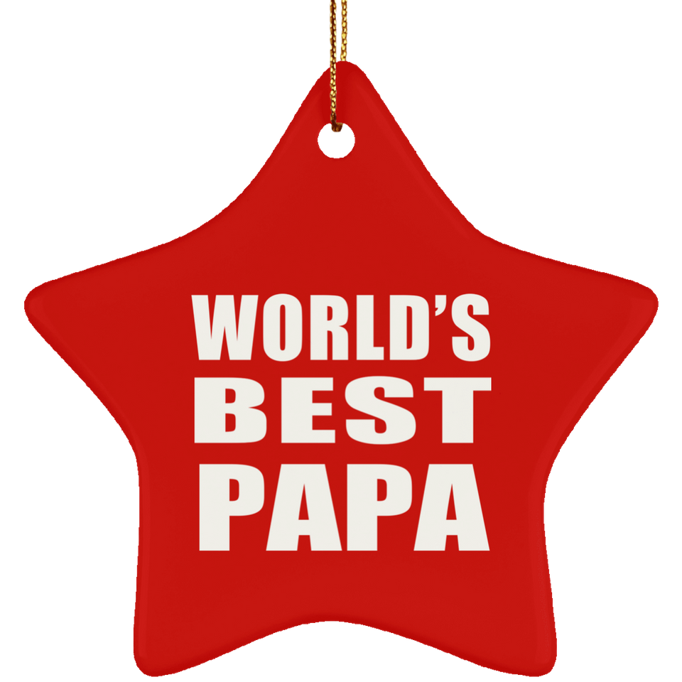 World's Best Papa - Star Ornament