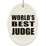 World's Best Judge - Oval Ornament
