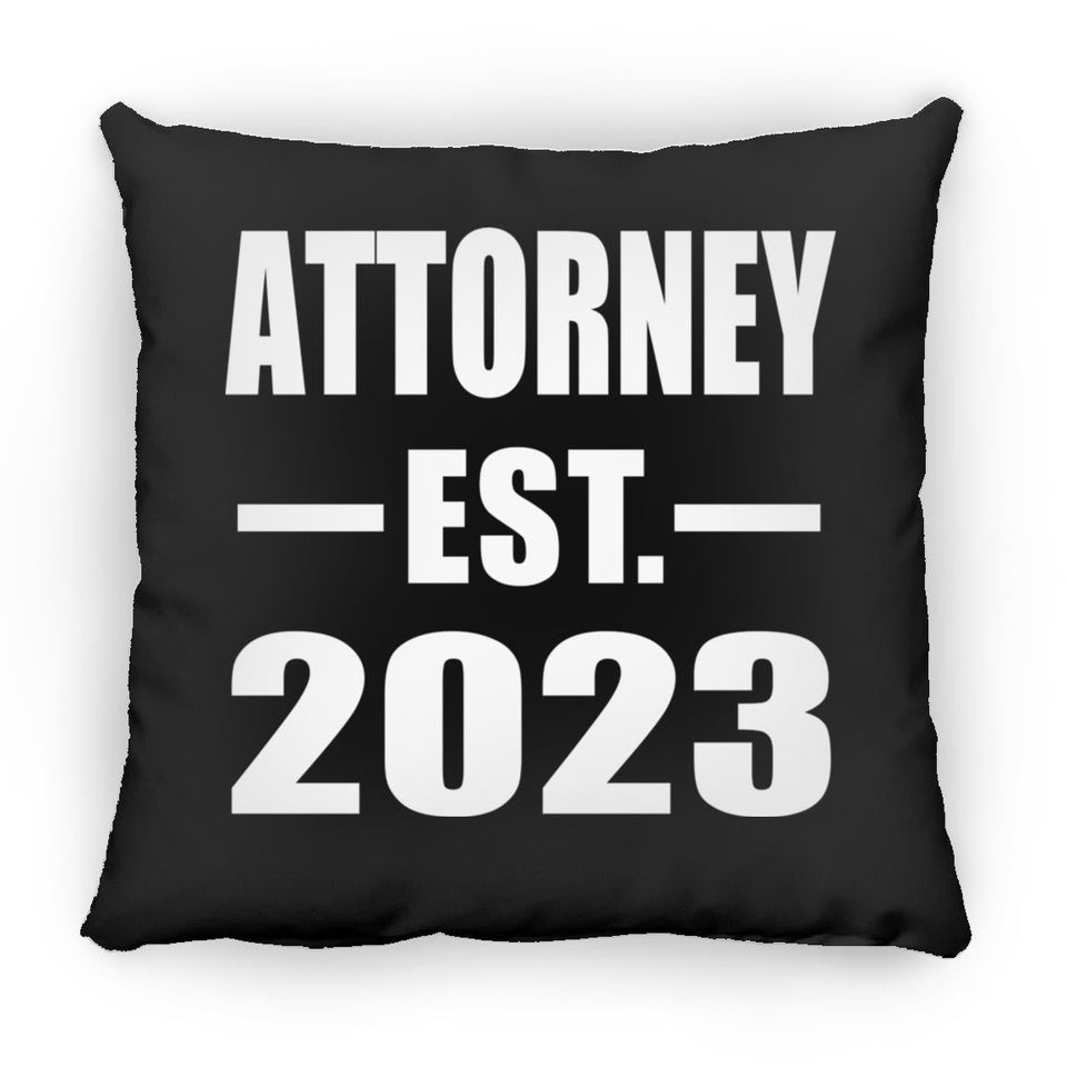 Attorney Established EST. 2023 - Throw Pillow Black