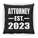 Attorney Established EST. 2023 - Throw Pillow Black