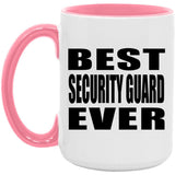 Best Security Guard Ever - 15oz Accent Mug Pink