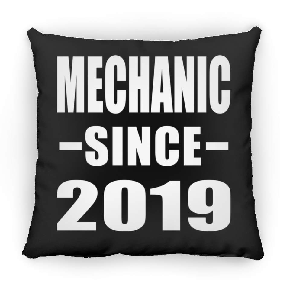 Mechanic Since 2019 - Throw Pillow Black