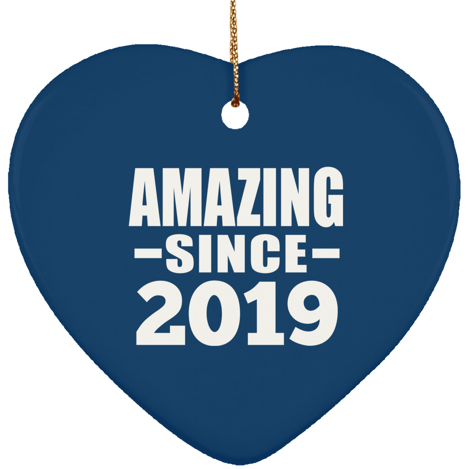 5th Birthday Amazing Since 2019 - Heart Ornament